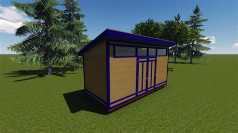 8x18 Modern Shed Plan