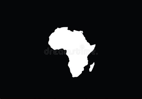 Africa Continent Shape Black Vector Illustration Stock Vector - Illustration of federal ...