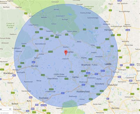 50 Mile Radius Map - United States Map