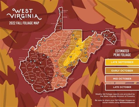 West Virginia tourism releases 2022 fall foliage map - West Virginia Explorer