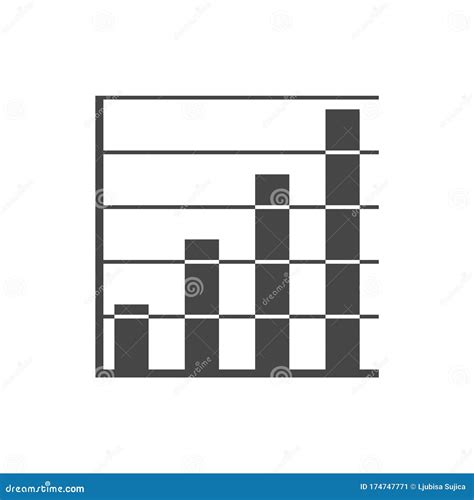 Growth chart - vector icon stock vector. Illustration of computer ...