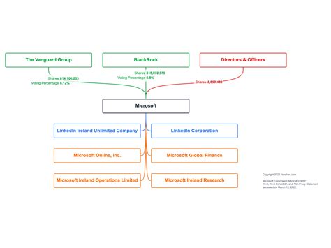 Microsoft Ownership Structure Chart Going into 2022