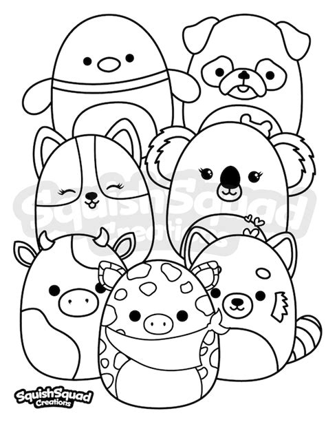 Squishmallow Coloring Page Printable Squishmallow Coloring - Etsy