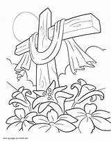 Easter Lily Coloring Page sketch template