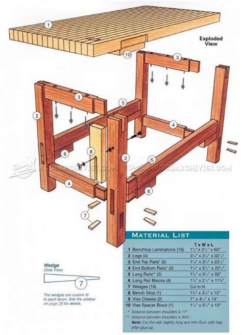 the plans for a wooden table are shown in this image, with instructions ...