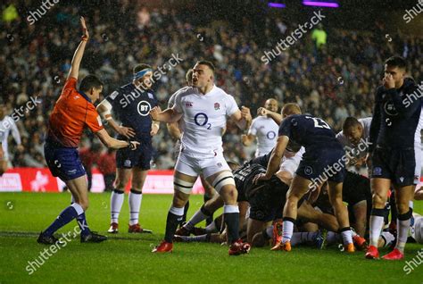 Ben Earl Celebrates Englands Try Scored Editorial Stock Photo - Stock ...