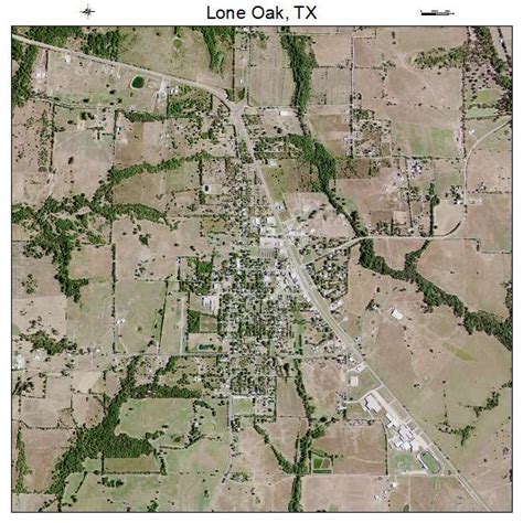 Aerial Photography Map of Lone Oak, TX Texas