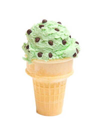 "Mint Chocolate Chip Ice Cream Cone" Posters by Pamela Maxwell | Redbubble