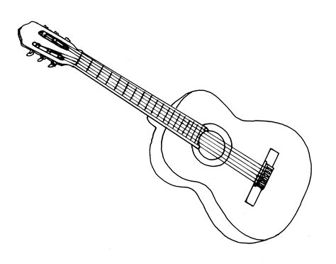 Acoustic Guitar Drawing Template – Acoustic Guitar Drawing Template