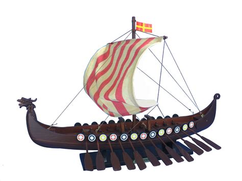 Wholesale Wooden Viking Drakkar Model Boat 24in - Beach Decor