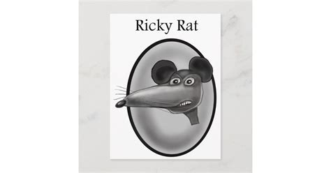 Ricky Rat Cartoon Postcard | Zazzle