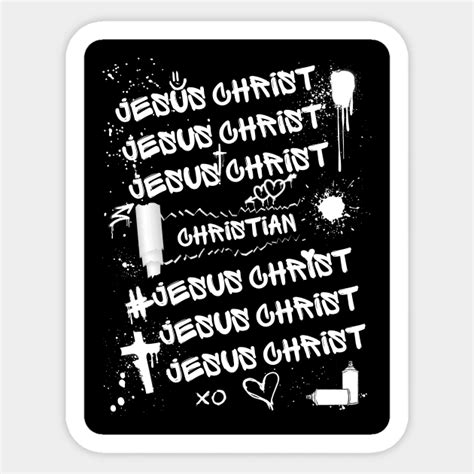 Jesus Christ Graffiti - Street Art - Sticker | TeePublic