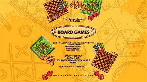 Board Games Night , Tue 5th Dec - The Green Dragon - Brighton