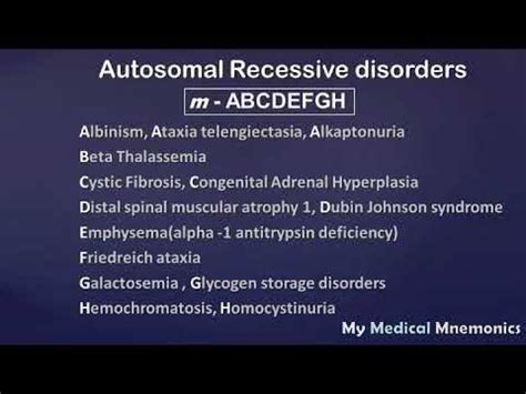 autosomal recessive diseases - Google Search