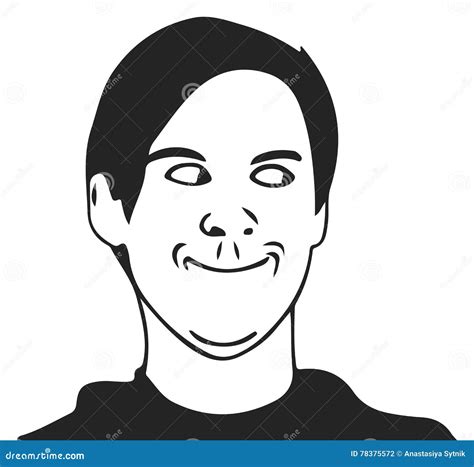 Vector Troll Guy Meme Face for Any Design. Eps 10. Stock Vector - Illustration of caricature ...