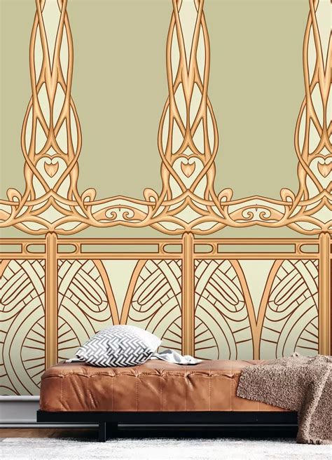 Art Nouveau Panel premium wallpaper mural | Wallism | A creative revolution for walls in 2023 ...