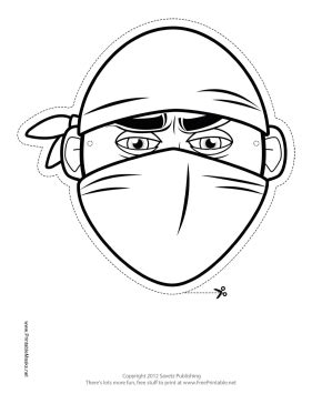 Printable Bandana Ninja Mask to Color Mask | Deguisement, Colorier, Masque