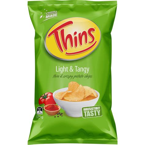 Thins Chips Light & Tangy 175g | Woolworths