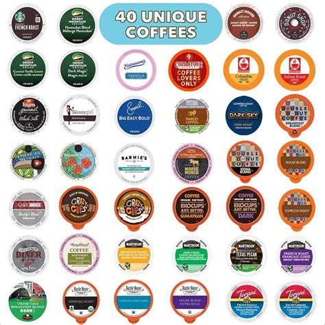 Coffee Pods Variety Pack Sampler, Assorted Single Serve Coffee for Keurig K Cups Coffee Makers ...