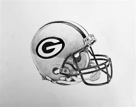 Green Bay Packers Helmet Drawing at PaintingValley.com | Explore ...