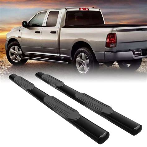 HERCHR 5 Black Oval Running Boards For 2007-2018 Toyota Tundra Double ...