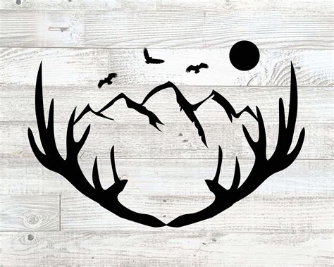 Deer Antler SVG Cut Clipart Files, Instant Download ...