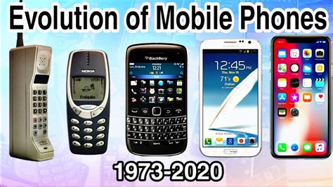 Evolution of Mobile Phone 1973 - 2020 | Evolution of cellphones 1973-2020 - YouTube