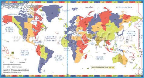 China Time Zone Map - TravelsFinders.Com