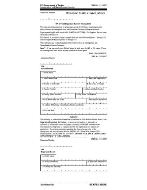 2000 Form CBP I-94 Fill Online, Printable, Fillable, Blank - pdfFiller