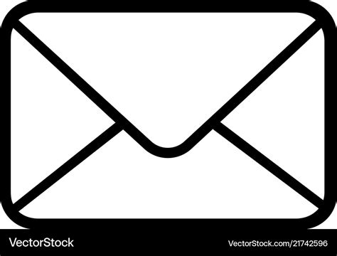 White Mail Icon Vector - pic-loaf