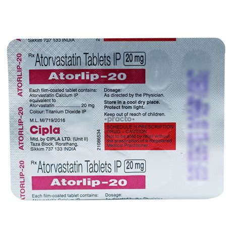 Atorlip 20 MG Tablet - Uses, Dosage, Side Effects, Price, Composition ...