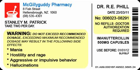 Printable Fake Prescription Labels