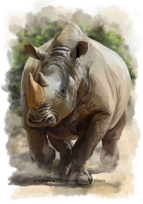 Rhino by Kajenna.deviantart.com on @DeviantArt | Jungle animal art ...