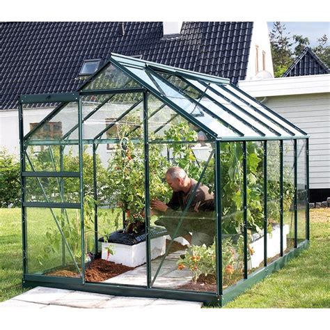 ShedsWarehouse.com | Vita Greenhouses | 6ft X 10ft Value Green Metal Frame Greenhouse