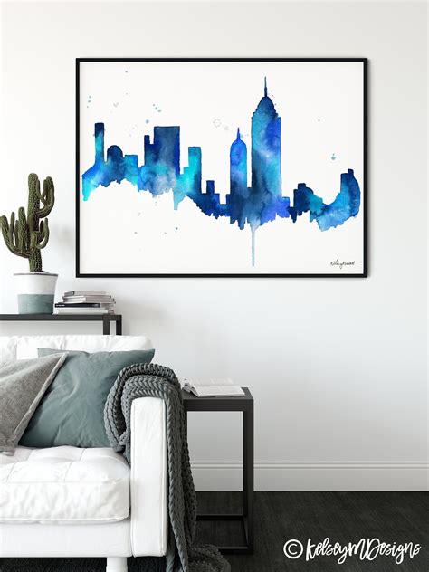 New York City Skyline Print NYC Cityscape NYC Skyline | Etsy