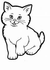 Kitty Cat Coloring Pages Printable sketch template