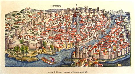 Views of Florence Art prints of Florence antique maps ancient print