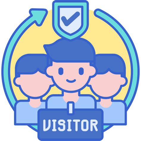 Visitors Flaticons Lineal Color icon