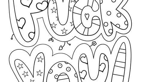 Coloring Pages Swear Words Printable