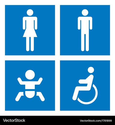 Toilet signs Royalty Free Vector Image - VectorStock