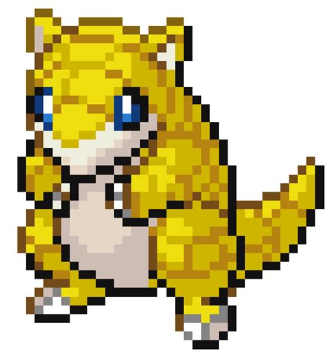 sandshrew pixel art gif | WiffleGif