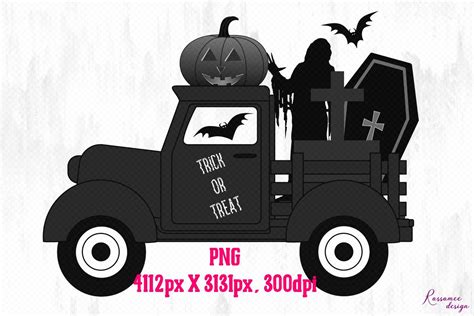 Halloween Truck Clipart Graphic by Rassamee Design · Creative Fabrica