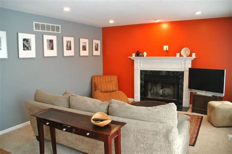 Orange and Gray Living Room Decor Ideas