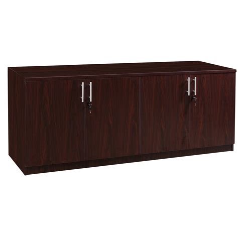 Everyday 4 Door Laminate Storage Credenza, Mahogany | National Office ...