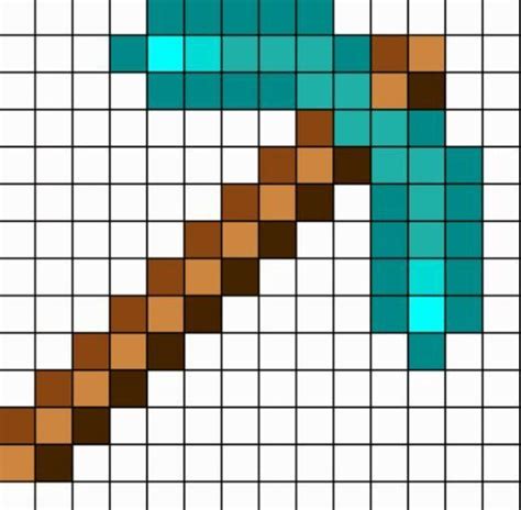 Diamond Pickaxe Pixel Art