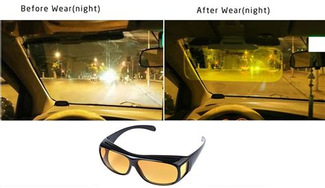 HD Night View Driving Glasses Polarized Anti-Glare Rain Day Night Vision Cycling Sunglasses ...