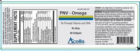 PNV - Omega: Package Insert / Prescribing Information