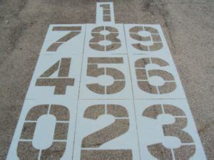 Parking Lot Number Stencils By American Striping Columbus Ohio