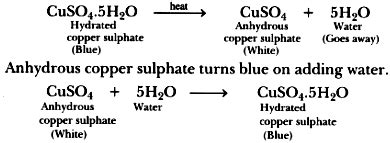 What is meant by water of crystallisation? Explain that the crystalline salts contain water of ...