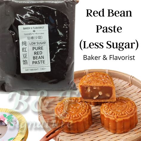 Red Beans Paste 红豆 月饼馅 Mooncake Filling Less Sugar/Pes Kuih Bulan 低糖月饼馅料 1KG 莲蓉 豆蓉 Bean Paste ...